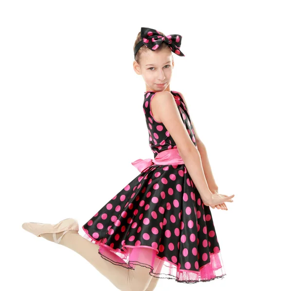 Cute Little Dancer White Background — Stock Photo, Image