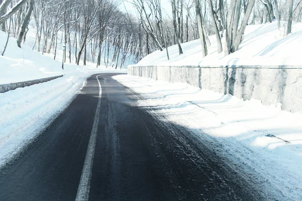 Winter weg buiten — Stockfoto