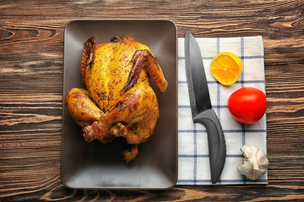 Roasted beer can chicken — Stock Photo, Image