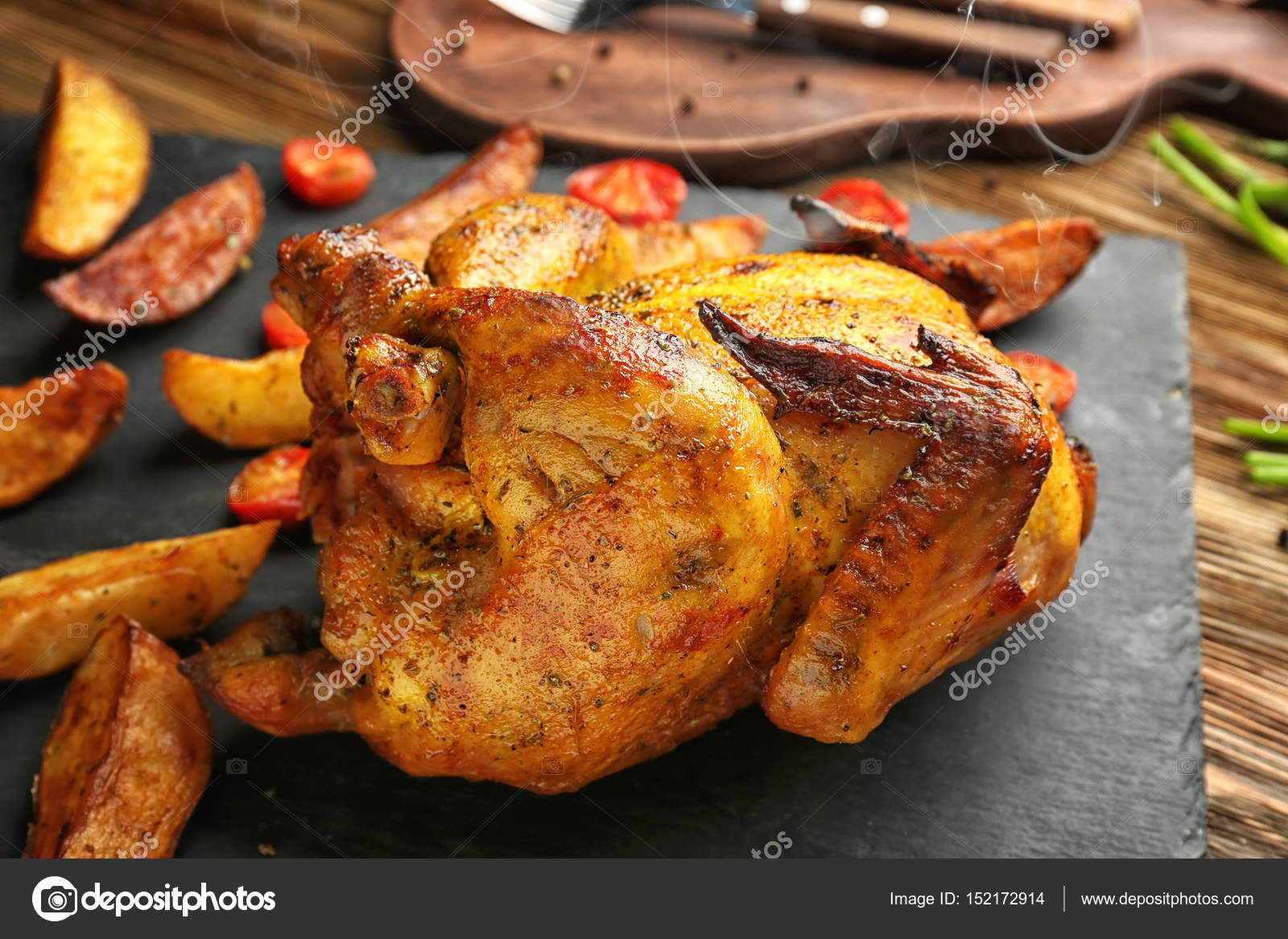 Roasted beer can chicken — Stock Photo © belchonock 152172914