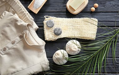 Spa üniforma ile kompozisyon  