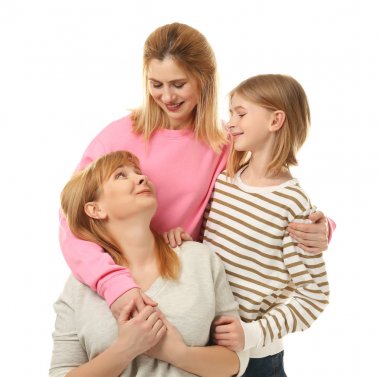Anne ve kızı olan kadın 