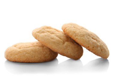 Şekerli kurabiye, üzerinde beyaz izole