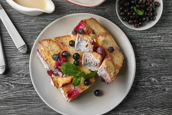 Gebackener Brotpudding — Stockfoto