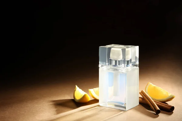 Composition with modern male perfume — Stock Photo, Image