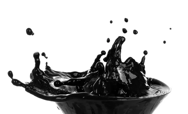 Oil splashes on white — Stock Photo, Image