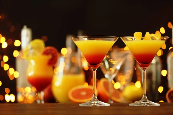 Tequila sunrise cocktails