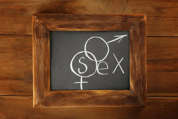Blackboard with text SEX — Stock Photo, Image