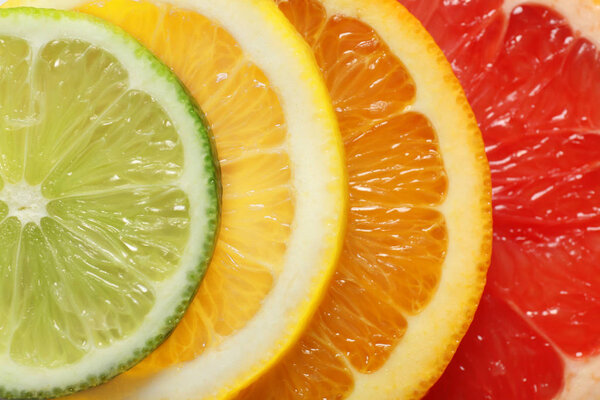 different citrus fruits