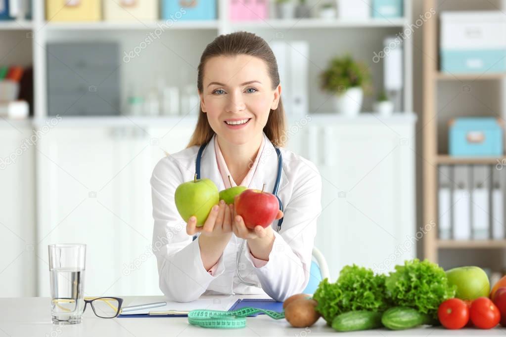 Young female nutritionist