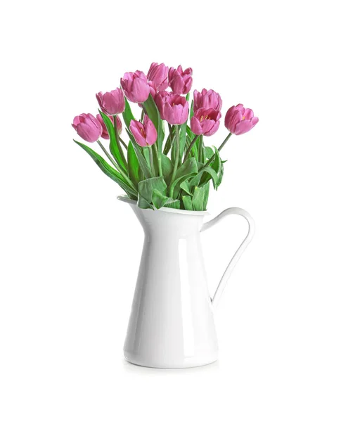 Beautiful bouquet of lilac tulips — Stock Photo, Image