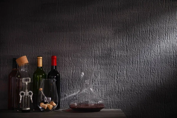 Skleněná karafa vína — Stock fotografie