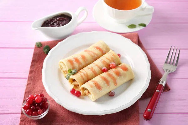 Crêpes fraîches délicieuses — Photo