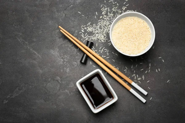 Composition with soy sauce — Stock Photo, Image