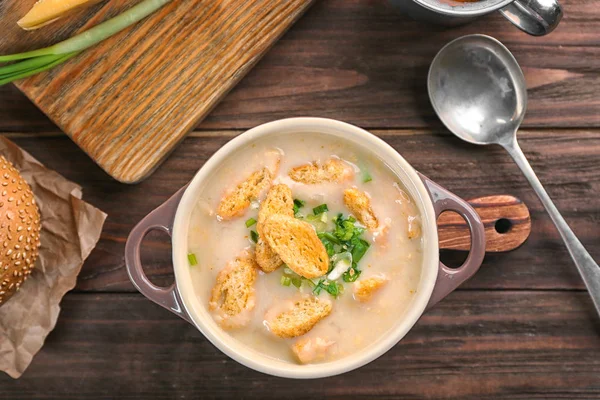 Delicious beer cheese soup — Stock Image Delicious beer cheese soup Stock Photo