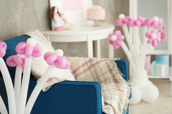 Composition of balloons in room — Stock Photo, Image