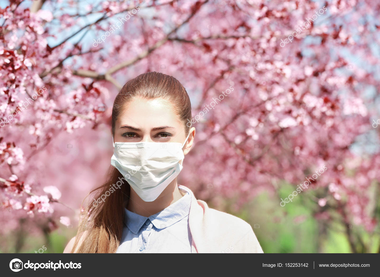 Young girl wearing face mask Stock Photo by ©belchonock 152253142