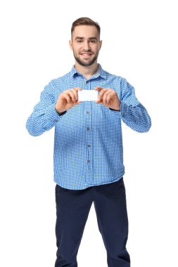 Yakışıklı genç adam. 