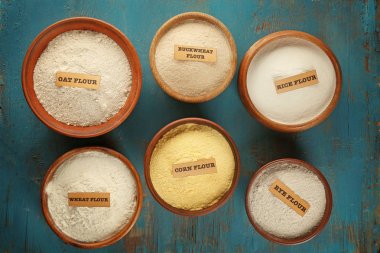  different types of flour  clipart