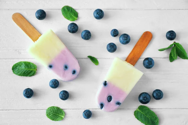 Homemade ice pops — Stock Photo, Image