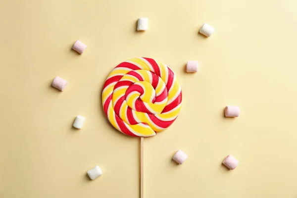 Composition with tasty lollipop — Stock Photo, Image