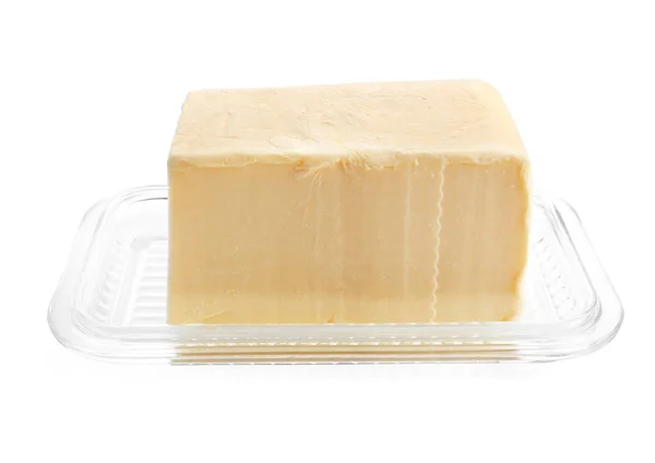 Prato com manteiga em branco — Fotografia de Stock