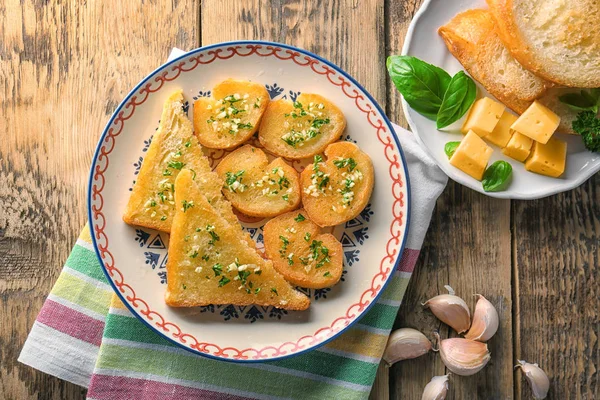 Garlic French bread slices — Stock Photo, Image