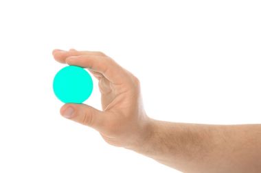 Male hand with stress ball   clipart