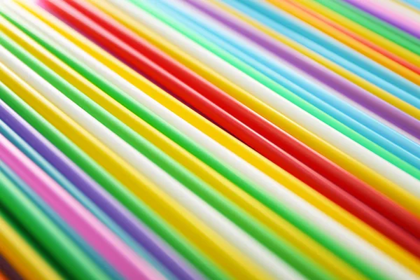 Many colorful straws for drinks — Stock Photo, Image