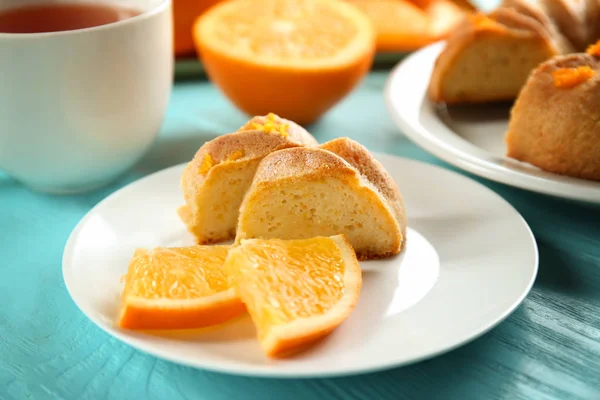 Pastel de cítricos en rodajas —  Fotos de Stock