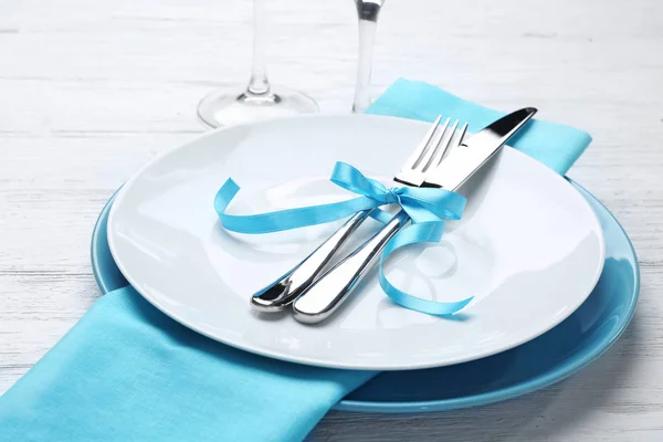 Beautiful festive table setting — Stock Photo, Image