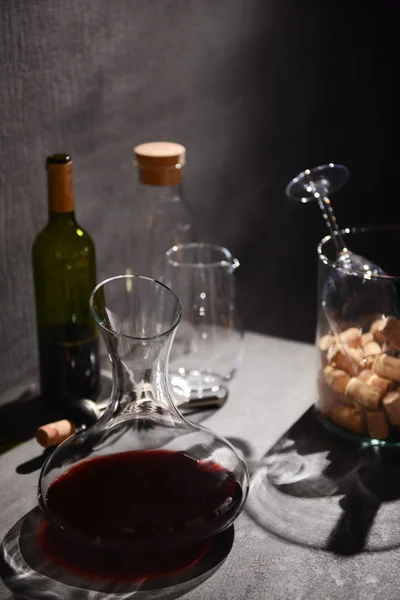 Carafe de verre de vin o — Photo