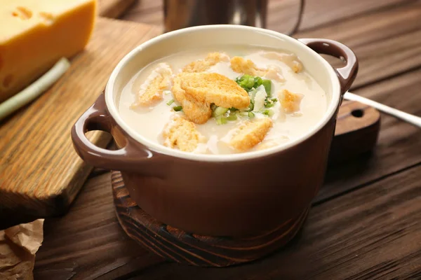 Delicious beer cheese soup — Stock Image Delicious beer cheese soup Stock Picture