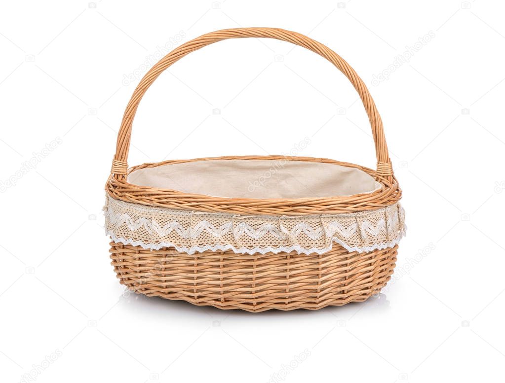 Empty wicker basket 