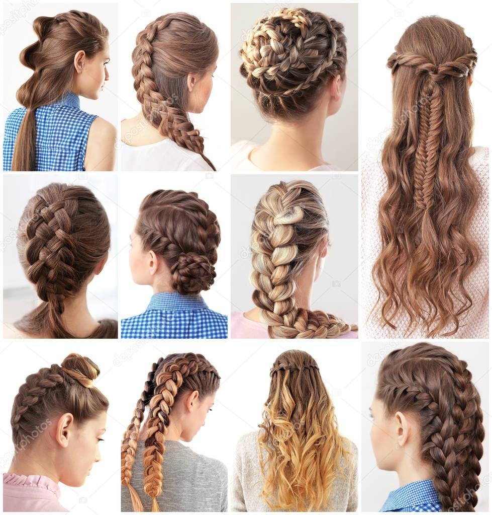 Women with different hairstyles
