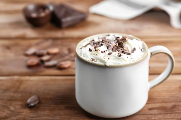 Copa de cacao con crema batida — Foto de Stock