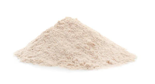 Heap of flour on white — Stock Photo, Image