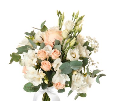 Beautiful bouquet with freesia flowers  clipart