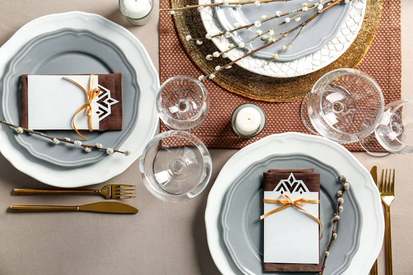 Beautiful table setting — Stock Photo, Image