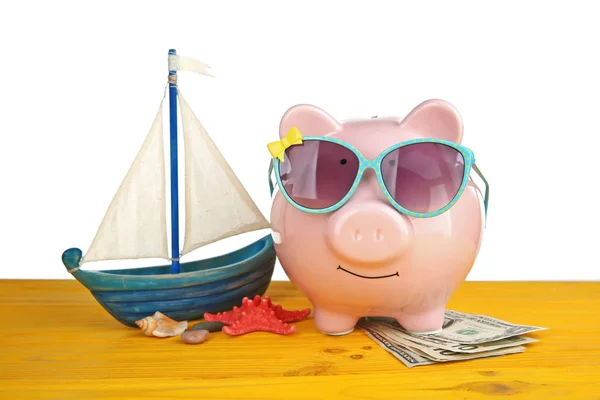 Schattige roze piggy bank — Stockfoto