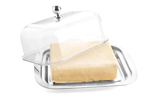 Prato com manteiga em branco — Fotografia de Stock