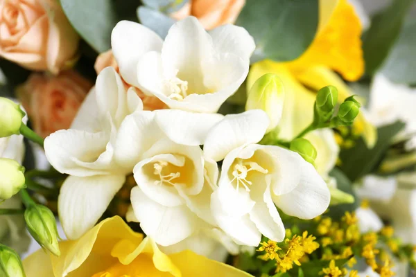フリージアの花を持つ美しい花束 — ストック写真