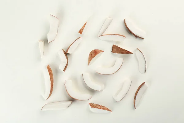 Sliced coconut pieces — Stock Photo, Image