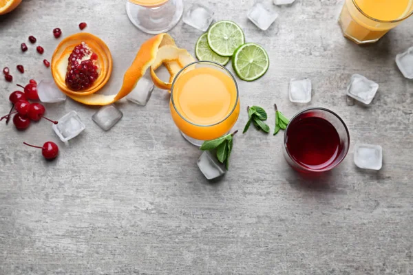 Tequila Sunrise with  ingredients — Stock Photo, Image