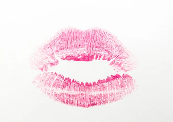 Farbe Lippenstift Print auf Weiß — Stockfoto