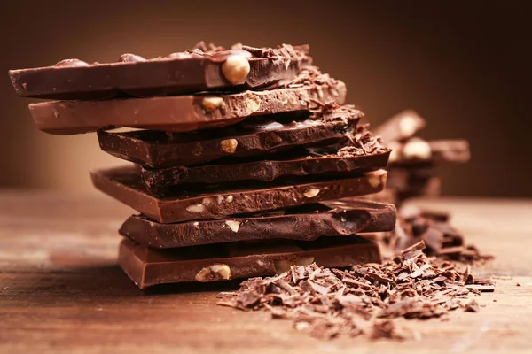 Dark and milk chocolate — Stock Photo, Image