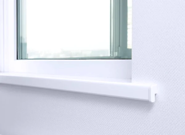 Modern white plastic window — Stock Photo, Image