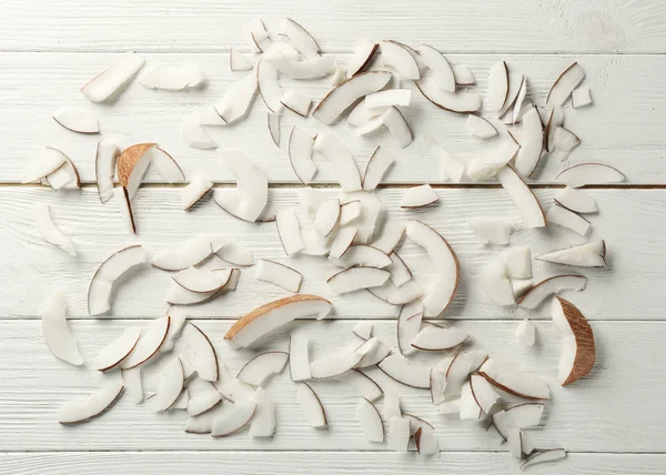 Sliced coconut pieces — Stock Photo, Image