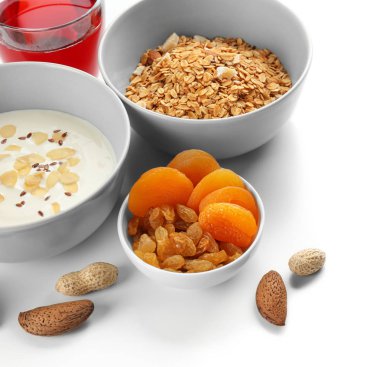 Lezzetli yoğurt ile kompozisyon