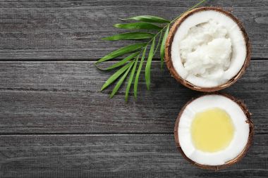 Hindistan cevizi ürünler ile kompozisyon